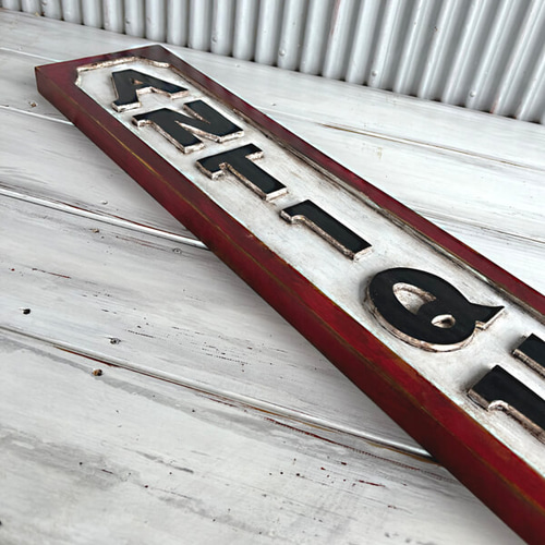 オリジナルアンティーク ANTIQUES看板 その他インテリア雑貨