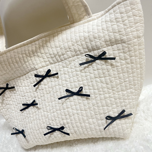 リボン付きヌビバッグ nubi トートバッグ イブルバッグ リボン