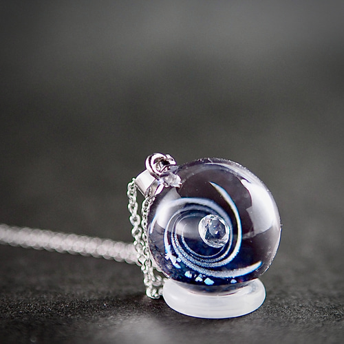 お試し 宇宙玉 18mm レジン ネックレス・ペンダント 星くずと お試し 宇宙玉 18mm レジン ネックレス・ペンダント 星くずと