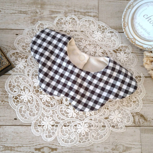 まんまるスタイ&カボチャパンツ(モノクロチェック) まんまるスタイ&カボチャパンツ(モノクロチェック)