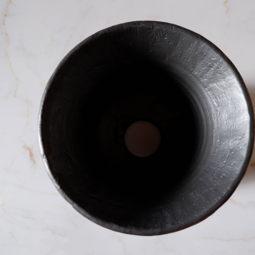 7号白円黒鉢470 塊根植物 多肉植物 盆栽 植木鉢 作家鉢 沖縄 一輪挿し