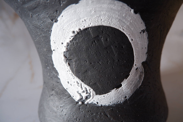 8号白円黒鉢471　塊根植物　多肉植物　盆栽　植木鉢　作家鉢　沖縄 2枚目の画像