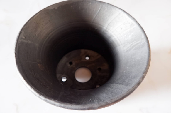 8号白円黒鉢471　塊根植物　多肉植物　盆栽　植木鉢　作家鉢　沖縄 4枚目の画像