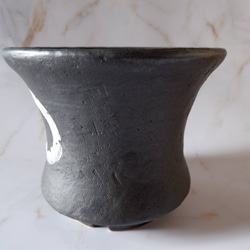 8号白円黒鉢471　塊根植物　多肉植物　盆栽　植木鉢　作家鉢　沖縄 3枚目の画像