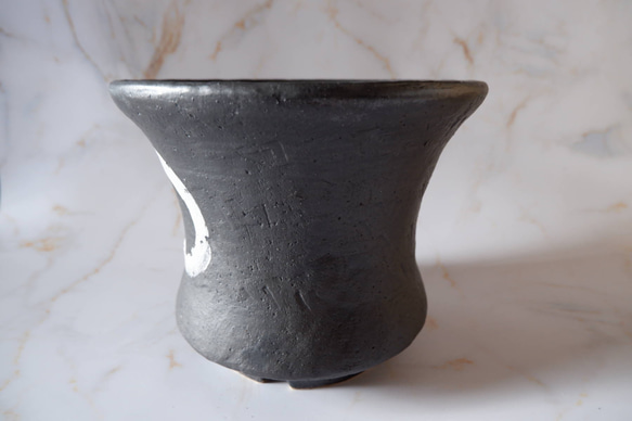 8号白円黒鉢471　塊根植物　多肉植物　盆栽　植木鉢　作家鉢　沖縄 3枚目の画像