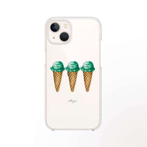チョコミント 全機種対応 スマホケース / iPhone グリップケース