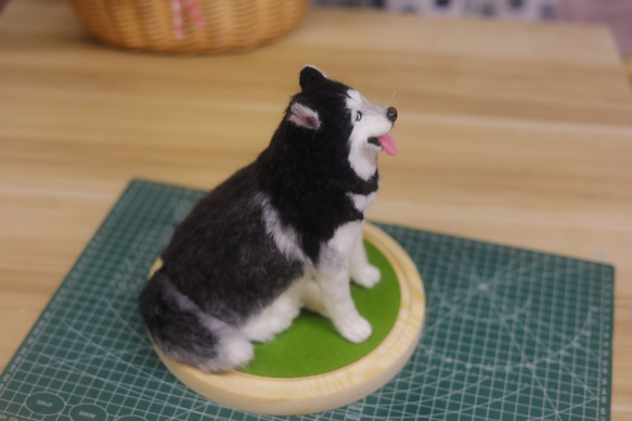 【オーダーメイドペット】羊毛フェルト、うちの子　犬ぬいぐるみ、フェルト犬、羊毛犬、肖像画、犬猫人形 プレゼントやギフトに 100% 模様