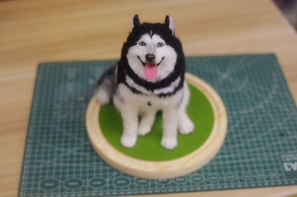 【オーダーメイドペット】羊毛フェルト、うちの子　犬ぬいぐるみ、フェルト犬、羊毛犬、肖像画、犬猫人形 プレゼントやギフトに 100% 模様