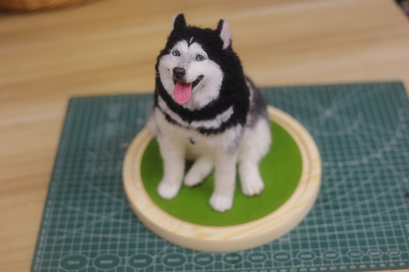 【オーダーメイドペット】羊毛フェルト、うちの子　犬ぬいぐるみ、フェルト犬、羊毛犬、肖像画、犬猫人形 プレゼントやギフトに 100% 模様