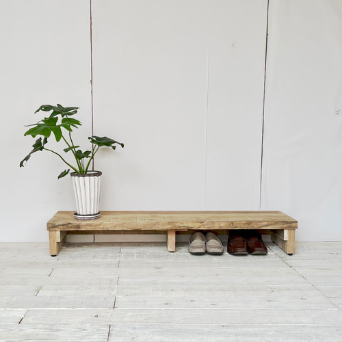 リサイクルウッド☆玄関踏み台 幅120cm RW0248 その他家具 cafemoku