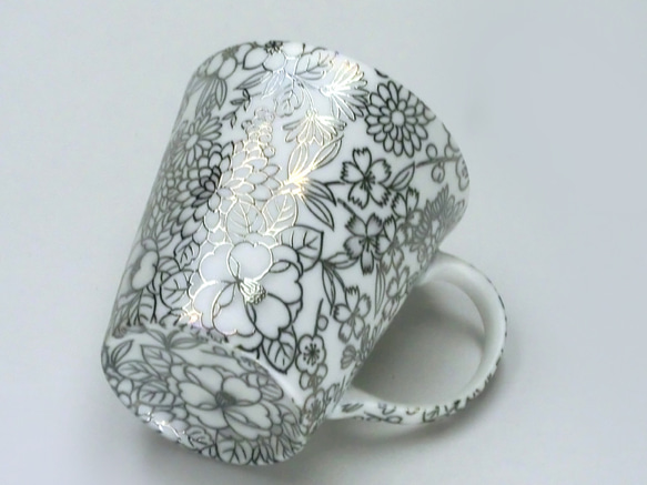 HYM-7007B　光友禅　うすづくりペアマグ　金黒【日本製　美濃焼】花柄　ラスター 父母の日　ギフト 人気・おすすめ｜売れ筋商品・話題商品におすすめ コスパ重視 安心配送 スピーディーにお届け