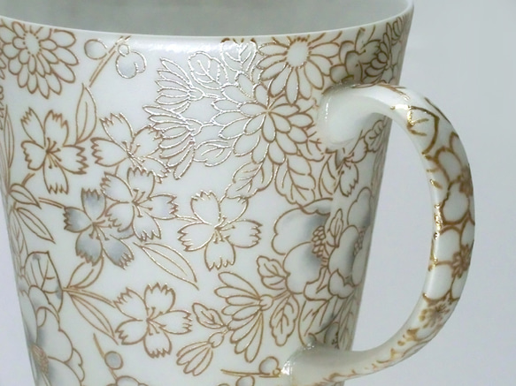 HYM-7007B　光友禅　うすづくりペアマグ　金黒【日本製　美濃焼】花柄　ラスター 父母の日　ギフト 人気・おすすめ｜売れ筋商品・話題商品におすすめ コスパ重視 安心配送 スピーディーにお届け