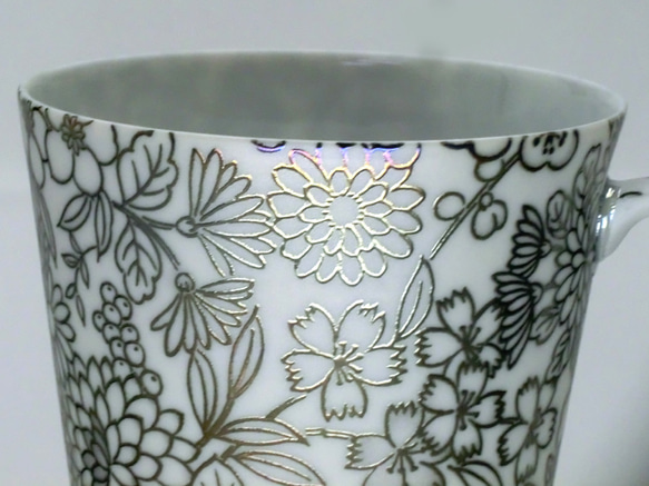 HYM-7007B　光友禅　うすづくりペアマグ　金黒【日本製　美濃焼】花柄　ラスター 父母の日　ギフト 人気・おすすめ｜売れ筋商品・話題商品におすすめ コスパ重視 安心配送 スピーディーにお届け