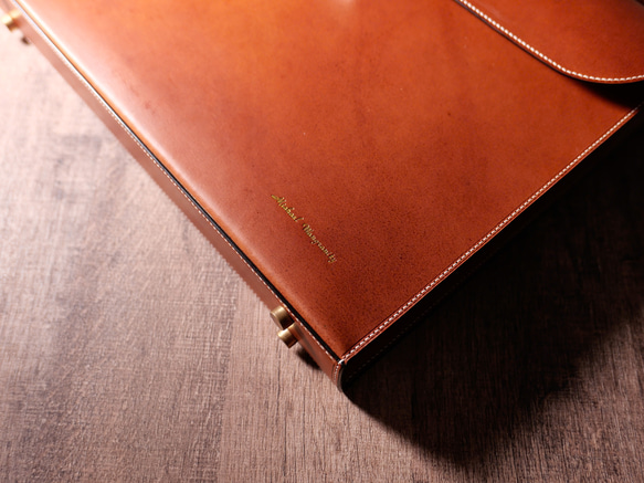 【カスタマイズブッテーロ】手縫いクラシックブリーフケース 