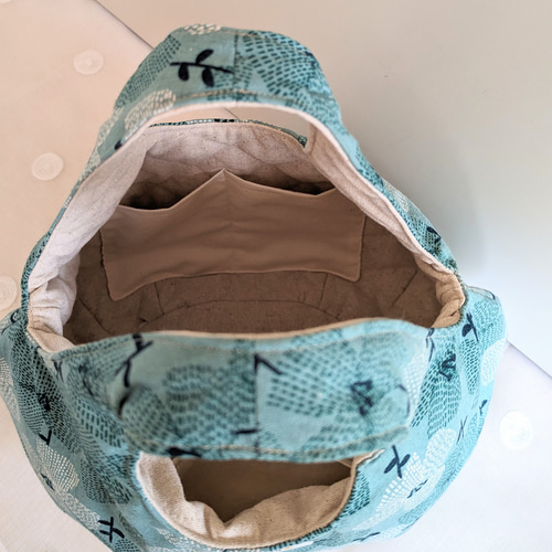 ころりんバック キルティング トートバッグ 北欧花柄 トートバッグ