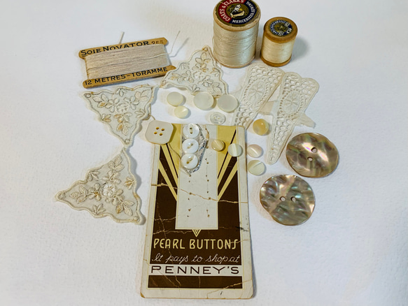 アンティーク 手芸用品 レース 糸 貝ボタン ボタン COCO Classic 通販