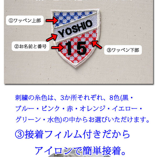 刺繍ワッペン お名前ワッペン オーダーワッペン アルファベット