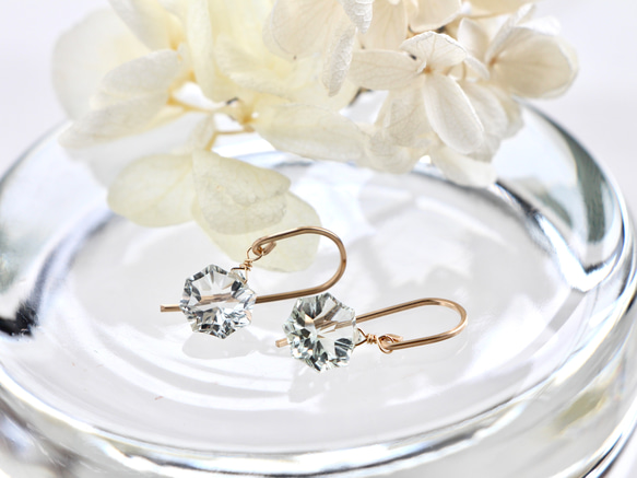 14kgf- green amesyst 耳環 第1張的照片