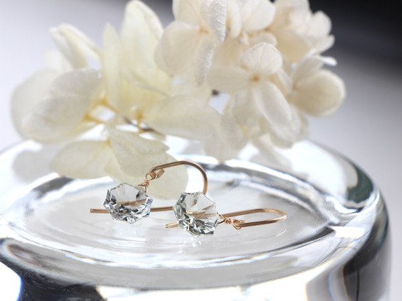 14kgf- green amesyst 耳環 第8張的照片