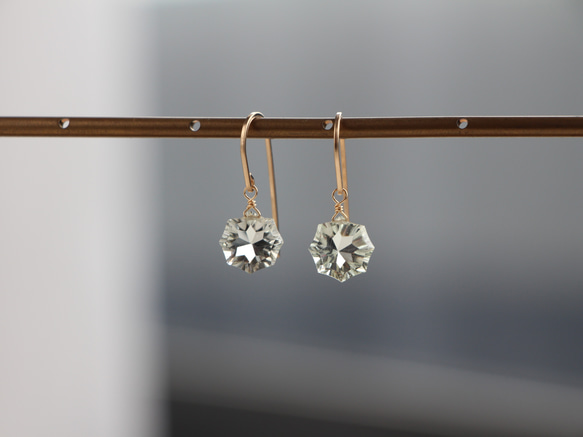 14kgf- green amesyst 耳環 第5張的照片