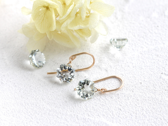 14kgf- green amesyst 耳環 第2張的照片