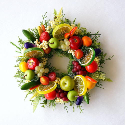 果物たっぷり！ミックスフルーツリース typeA リース HANANEKO 通販  