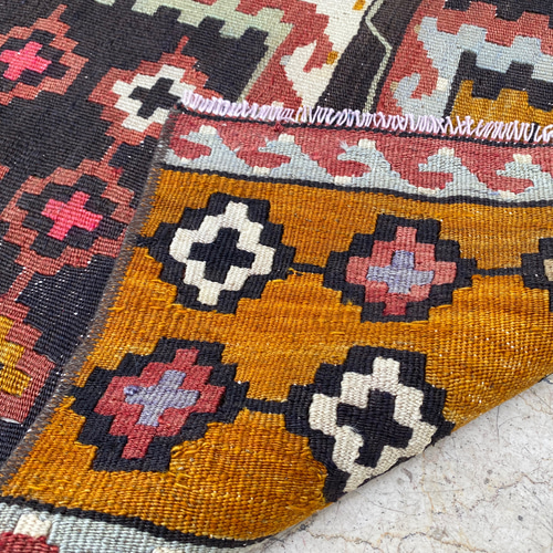 トルコ 手織りラグ ヴィンテージキリム/オールドキリム(サイズ260×86cm) オールドキリム トルコ 手織り ヴィンテージ ラグ 87x58cm カーペット