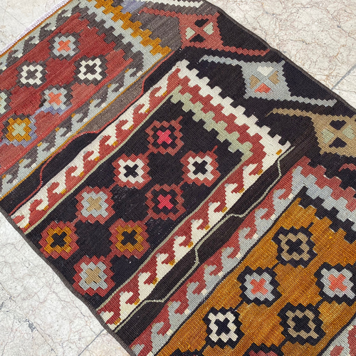 ヴィンテージ キリム　大判　手織り 78360285ed0fae36b4206fe4d10ed8