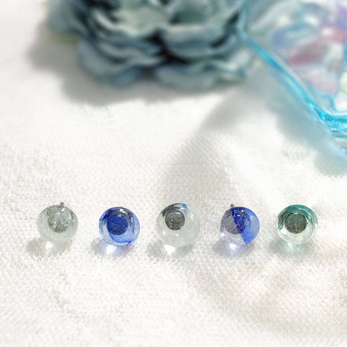 ちびさま専用◎手作りガラスのピアスとネックレス他 12点おまとめ