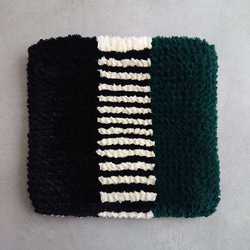 手織りの椅子敷き ノッティング織 民芸 カーペット・絨毯・ラグ