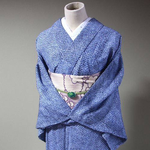 ◇現代 有松鳴海絞 浴衣◇【総疋田1】シンプルでさっぱりとした