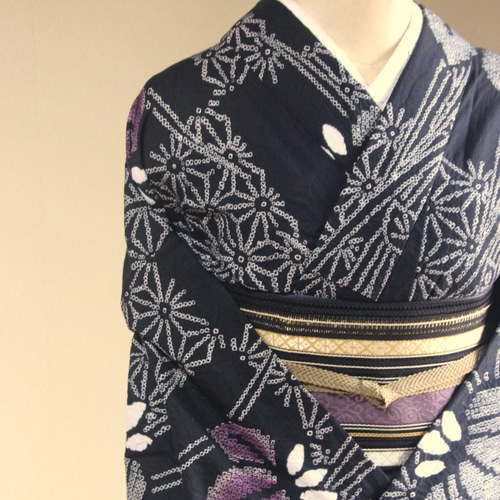 専用　有松鳴海絞り 黒　極美品 3486de797969b49ed7f24c337fbdf2