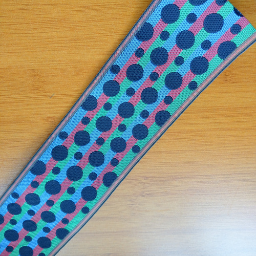 手芸用「 畳ヘリ」カラフル大小ドット水玉 畳へり 1m(日本製）畳縁 畳