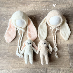 #花うさぎ#ボンネットとワンピースセット imda3.0 アゾネット | 商品詳細 | BonBons レトロ花柄ワンピースセット