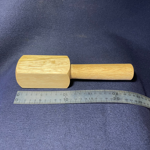 木彫 小さめ木槌(樫•Q372) 372g コーン(トークセン) 乾燥材