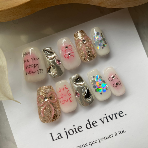 サイズオーダー品】No.116 ネイルチップ（つけ爪） Hazuki 通販