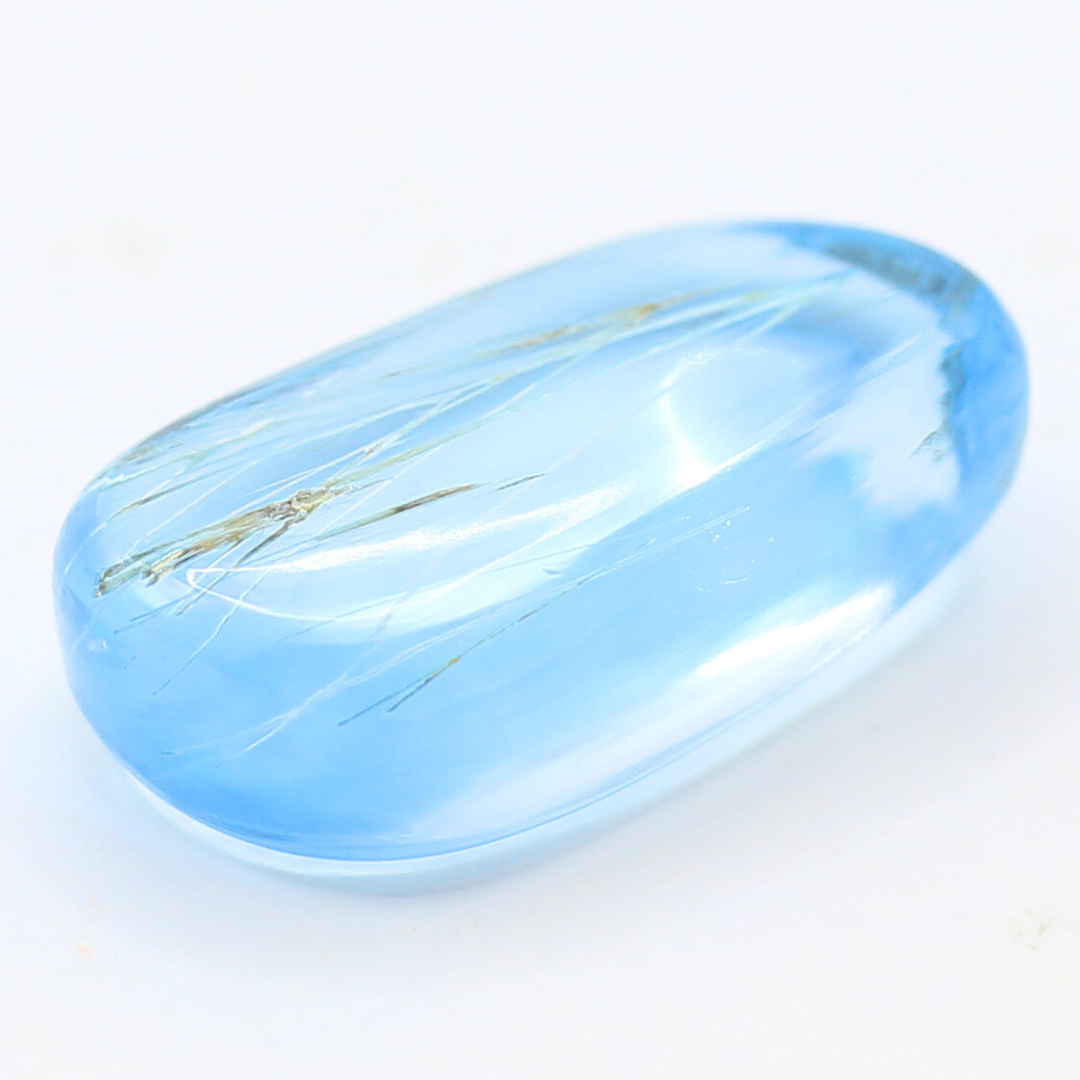 AG-Tumble-05　天然石 ハンドメイド 素材 針入り ブルートパーズ