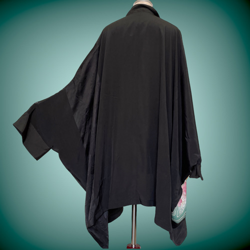 男女兼用 ドルマンシャツ フリーサイズ ビッグシャツ 着物リメイク  