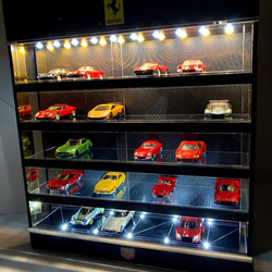 1/64展示可・BK基調・5層式ディスプレーBOX / 2色LED30灯