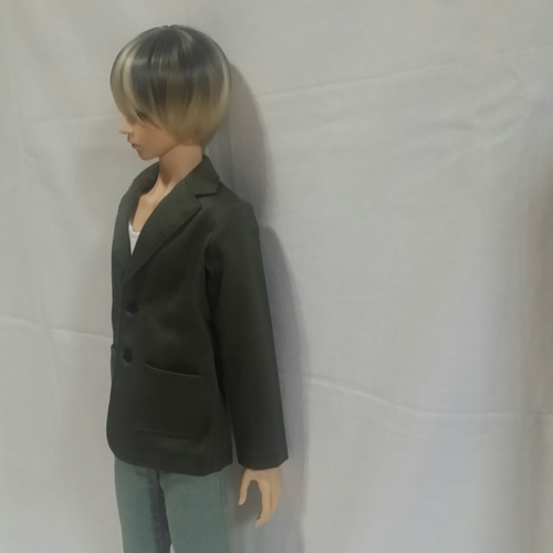 【希少】monitaly テーラードジャケット ボックスシルエット カーキ 希少】monitaly テーラードジャケット ボックスシルエット
