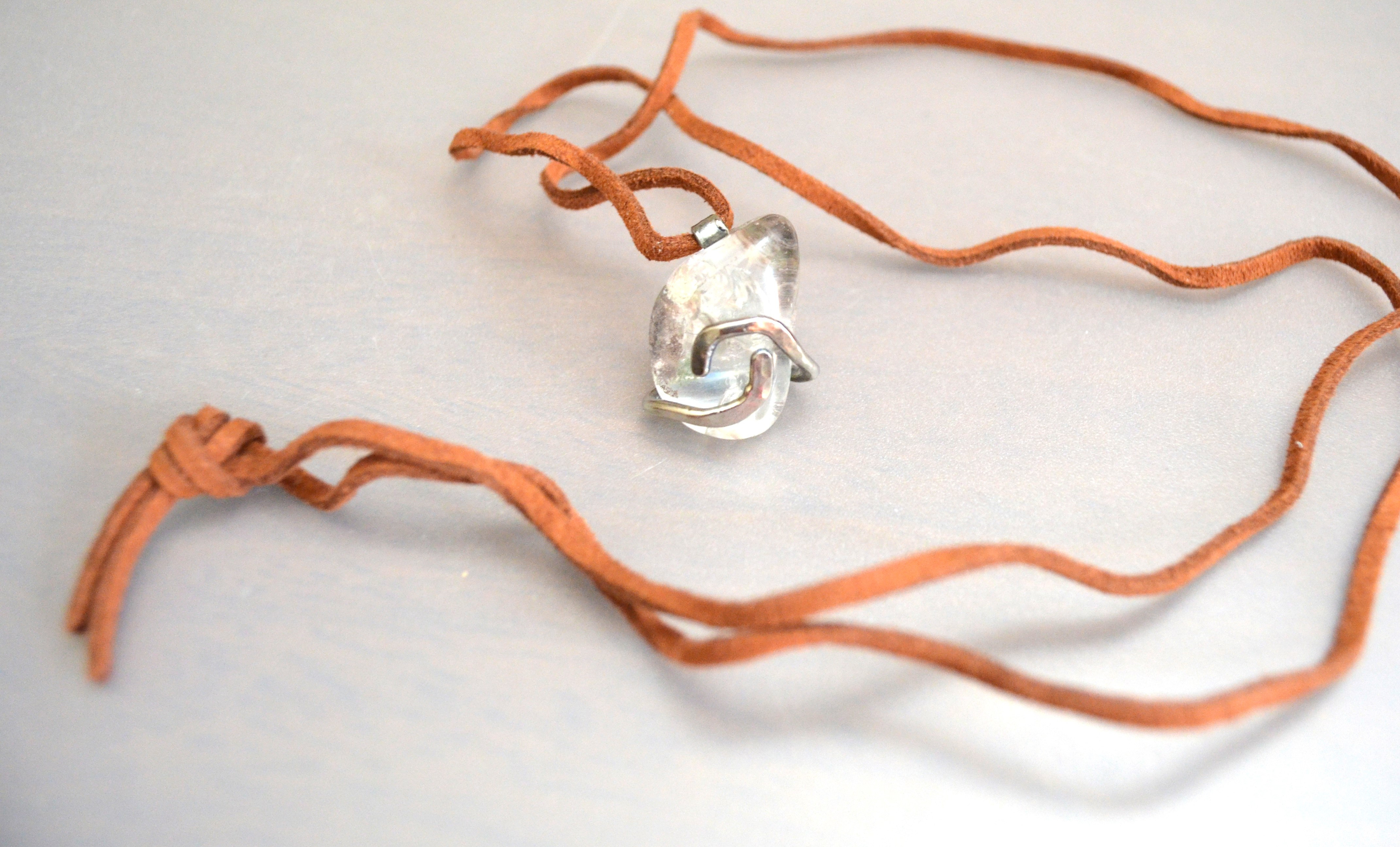 Titanium　necklace・pendulum・ガーデンクオーツとチタンのペンデュラム