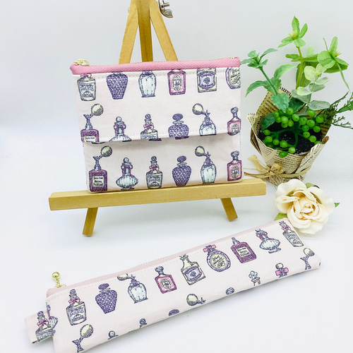 ときめく香水//【再販】スリムペンケース☆ドット柄（ピンク）20