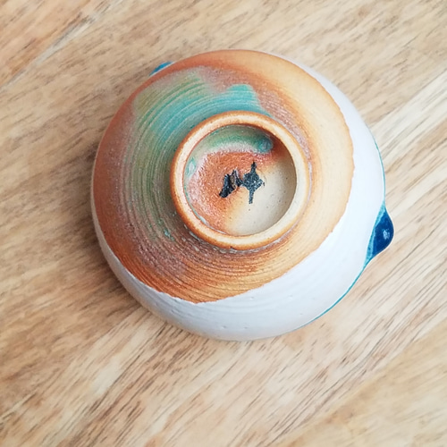 ぐい呑み 青いぐい呑み【海の雫・ぽたり しとしと】椀型 日本酒 焼酎