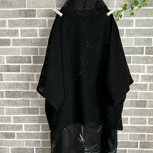 夏何にでも似合う涼しい総レースローブカーディガン カーディガン Kym