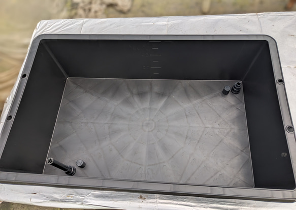 限定1セット　60Lタイプ オーバーフロー＆排水口　カラーチャコールブラック 