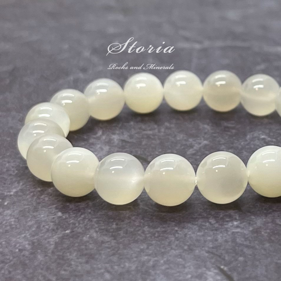 10mm タンザニア産 ホワイト ムーンストーン（月長石）ブレスレット