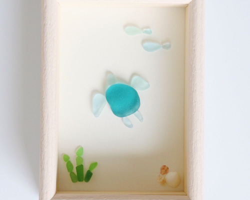 シーグラスアート（Miria様オーダーご確認用ページです☆） ꨄMiria✿様専用】オーダー3点❀ シーグラスアート 【公式通販】