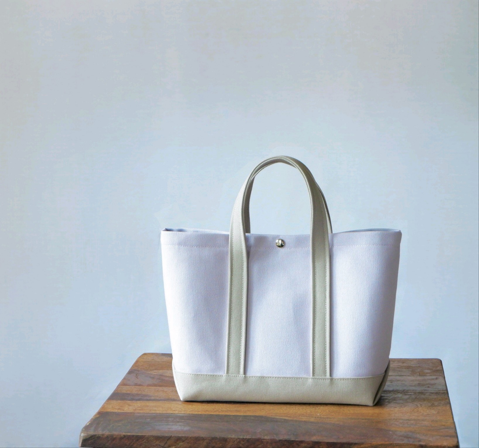 倉敷帆布のパステルトート◇パステルパープル×ストームグレー