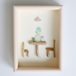 ⑧＊フラワー❁⃘3点セット＊シーグラスアート ステンドグラスフラワーベースS・Glass&Art MOMO | ドライ