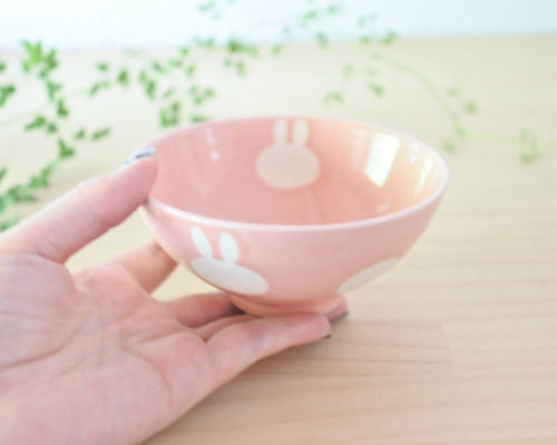 【２個セット】ミンロン蓮ピンクのご飯茶碗 d43fba3311a89b730b3efc2df85961